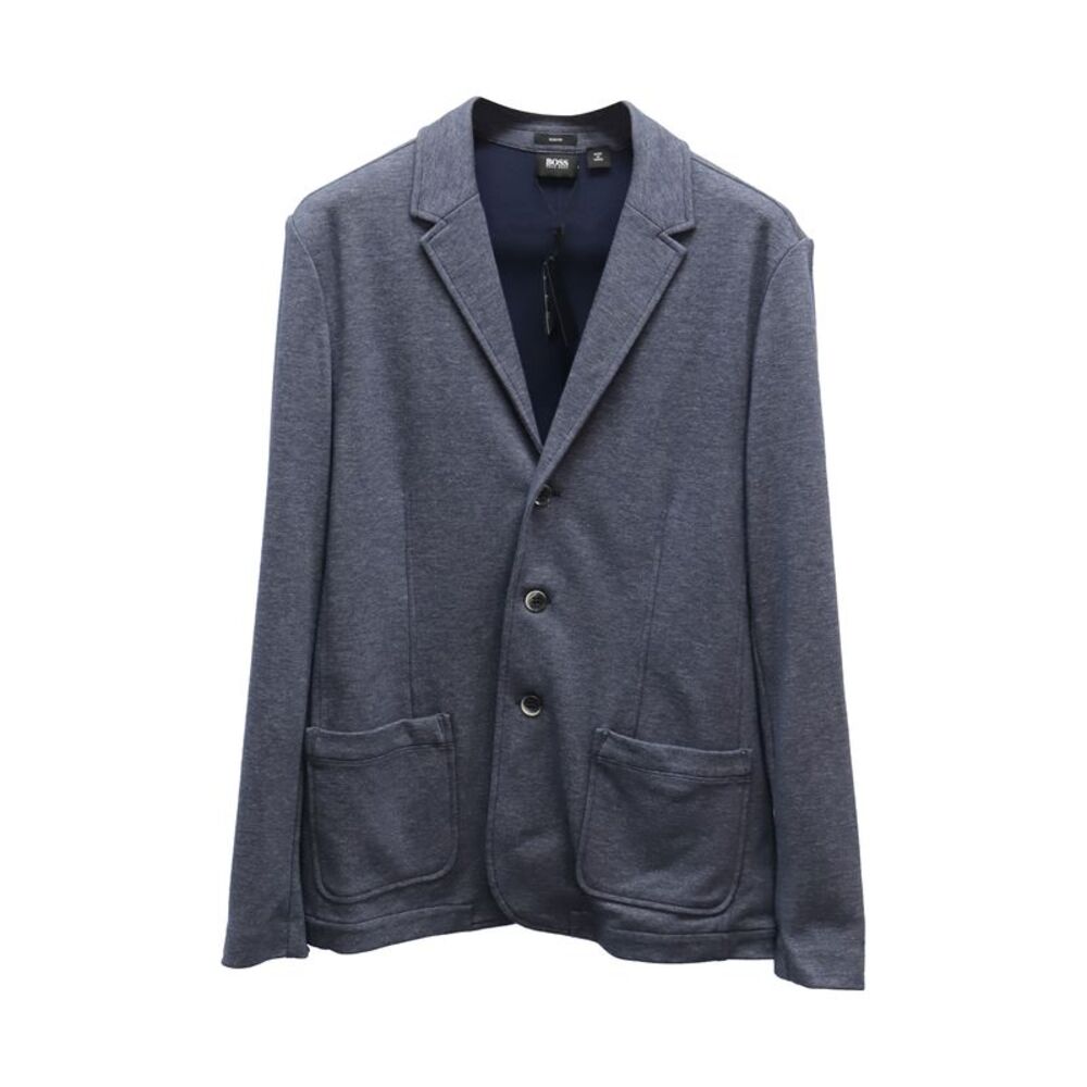 Hugo Boss Slim Fit Tailored Blazer in Blue Cotton